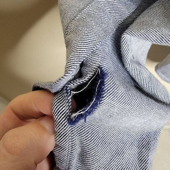 Mango MNG Slim Fit Casual Cotton Button Down Shirt Blue XXS - Picture 7 of 11